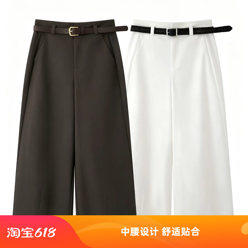 North Mandi 2026 Summer New Casual Fashion Straight Commuter Comfortable Capri Pants Women's Mid-Length Pants 456660