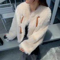 KATY Winter new imported Tuscan fur coat female young slim Toka fur coat