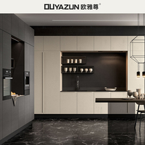  Ouyazun integrated cabinet quartz stone countertop integrated kitchen custom combination EGGER board whole house custom design