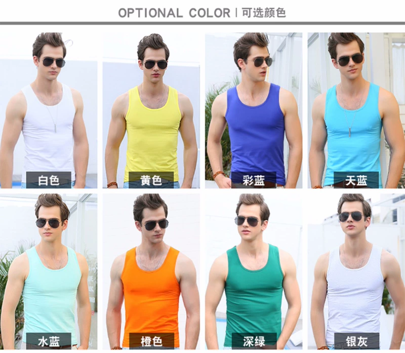 Slim-fit XL nam vest cotton đáy áo sơ mi vượt rào áo len bó sát quần áo mùa hè - Áo vest cotton