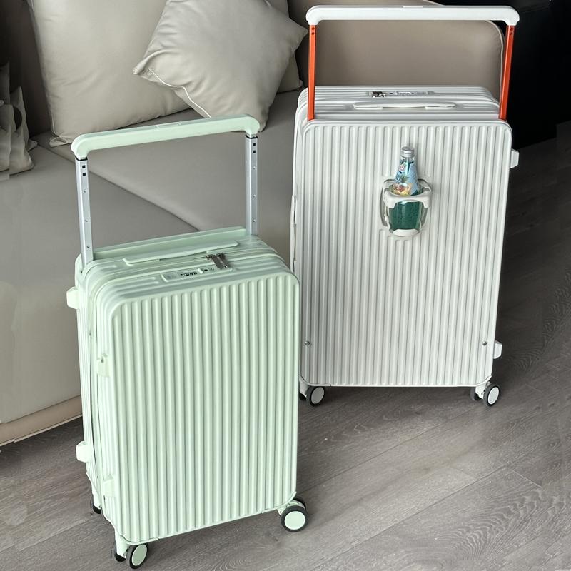 Wide Handle Suitcase for Women, Large Capacity 24inch Trolley Case for Men, 28inch Password Lock Travel Case, Small Carry-On Suitcase 20