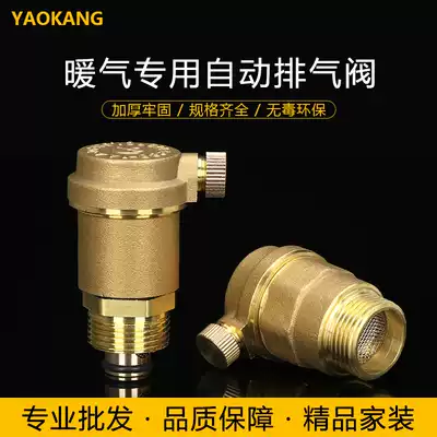 Brass thickened exhaust valve All copper automatic exhaust valve pipe heating water pipe bleed valve exhaust air valve dn20