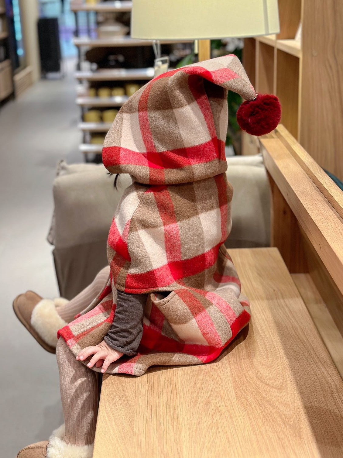 Silo Gothkids Christmas style ambience with small customised wool double-sided Cape Thick Solid Warm Cloak Jacket-Taobao