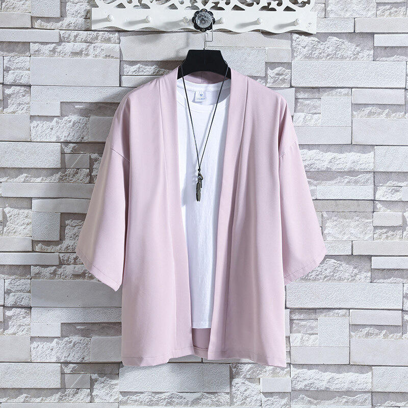 Solid Color Chinese Style Sun Protection Coat Summer Cape for Men and Women Couples Japanese Style Loose Ice Silk Sun Protection Clothing Solid Color Chinese Style Sun Protection Coat Summer Cape for Men and Women Couples Japanese Style Loose Ice Silk Sun Protection Clothing
