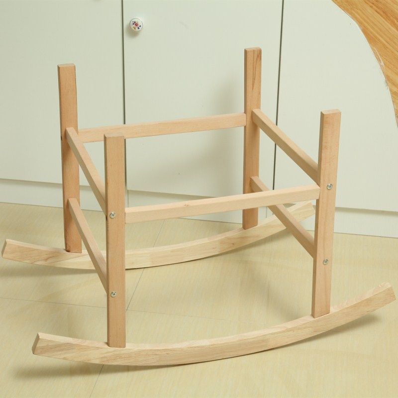 Professional Basket Baby Cradle Bracket Hand Basket Sleeping Basket Portable Bed Solid Wood Shelf Roller without lifting basket
