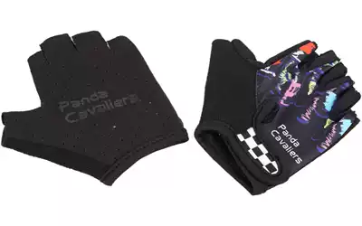 Panda Knight PandaCavaliers original half-finger children's scooter riding gloves Spring and summer cycling equipment