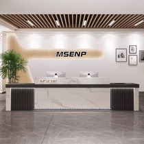 Modern light luxury company reception desk marble health center beauty salon cashier hotel restaurant bar table
