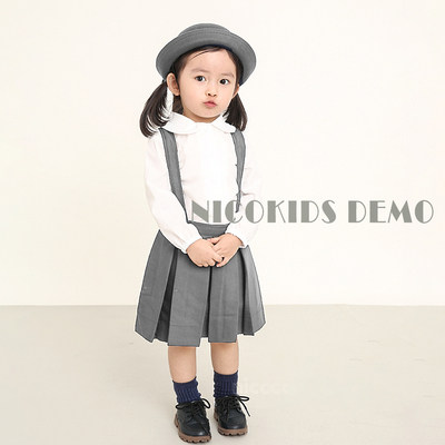 Inlen Cute Interview Uniformed School Uniforms Class Uniform Box Pleats Baby Bags Dress Shirts Graduation Photos Baby Children Adults