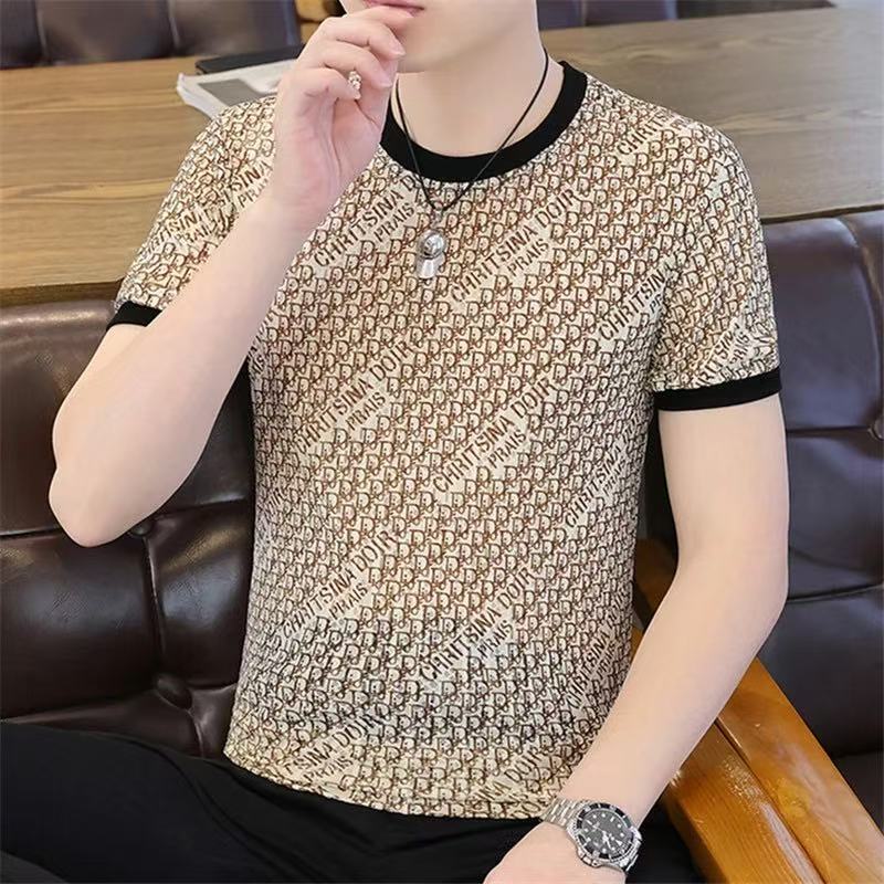 Clearance Sale~ High-End Printed Fashion Men's Clothing 2026 New Summer Style Age-Reducing Tummy-Concealing Short-Sleeve T-Shirt Men's Top