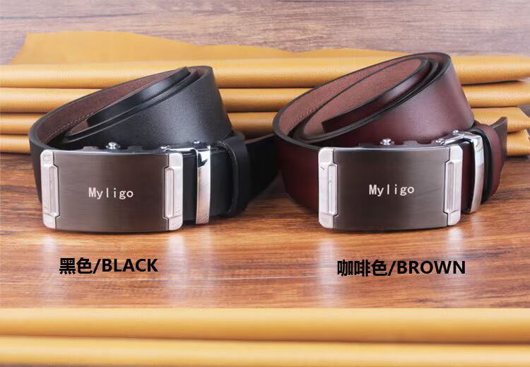 Thắt lưng nam tự động khóa thắt lưng nam kích thước lớn chất béo thanh niên bình thường kinh doanh thắt lưng da tinh khiết - Thắt lưng thắt lưng nam cao cấp