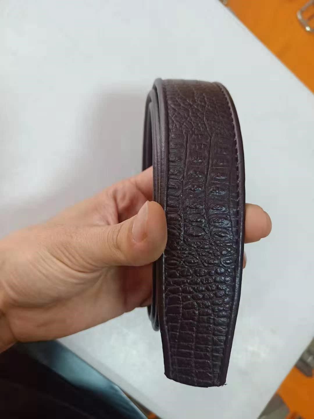 Các nhà sản xuất xử lý khóa tự động nam không khóa vành đai hai mặt vải da lộn thắt lưng da không khóa - Thắt lưng that lung da