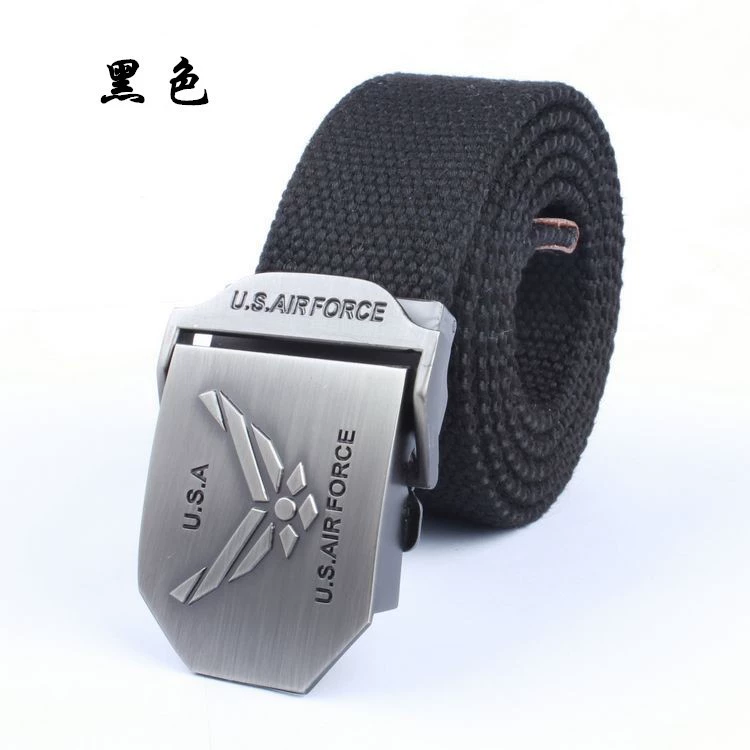 Air Force New Canvas Belt Men Quần dày dệt thường Quần dày Thắt lưng dài - Thắt lưng