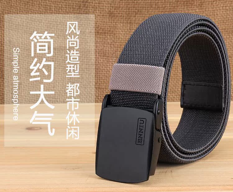 ENNIU hợp kim khóa đàn hồi căng đai vải thanh niên chiến thuật nylon vành đai thanh niên chiến thuật vành đai - Thắt lưng nịt nam