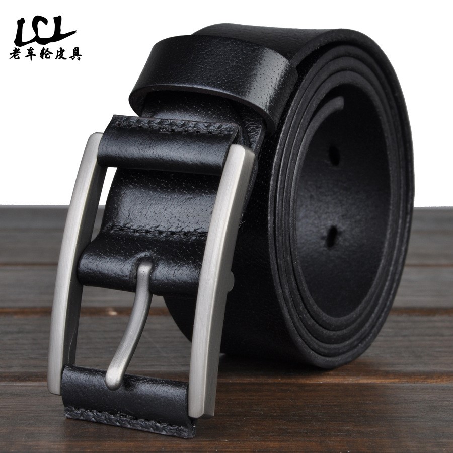 Nhà máy trực tiếp Ý lớp đầu tiên da vàng da thắt lưng nữ Retro Nhật Bản từ khóa rau da thắt lưng da phụ nữ - Thắt lưng day nit nam