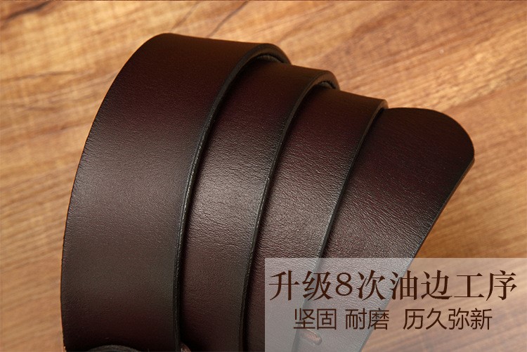 Vành đai mới pin nam khóa thắt lưng da nam giản dị retro nhà sản xuất vành đai thế hệ xuyên biên giới - Thắt lưng đai định hình bụng