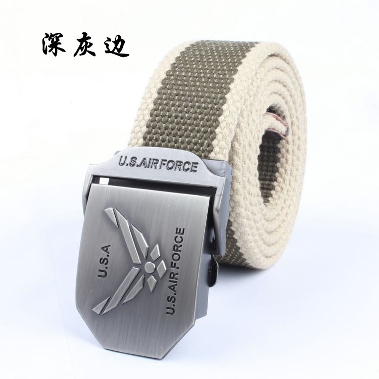Air Force New Canvas Belt Men Quần dày dệt thường Quần dày Thắt lưng dài - Thắt lưng dây nịt bụng