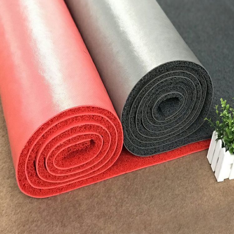 Có thể cắt vòng nhựa dày thảm đỏ ngoài trời cửa ra vào công ty chào đón thang máy chống trượt PVC mat - Thảm thảm cói