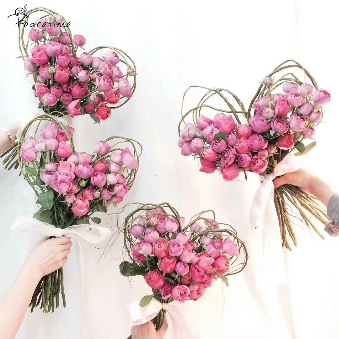 Peacetime Natural Rattan Woven Love Scepter Wreath without Flower Wreath Bare ring