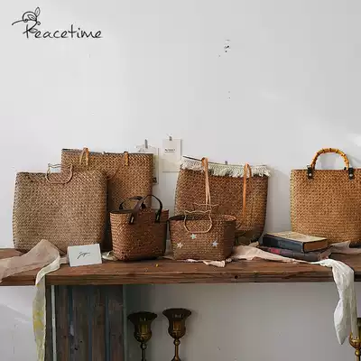 peacetime Original seaweed woven summer vacation beach Bag