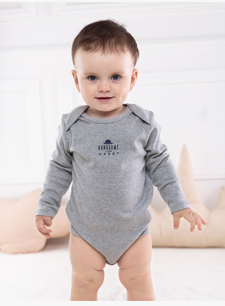 Nam bé túi rắm quần áo mùa xuân và mùa thu dài tay tam giác mũ jumpsuit mùa thu và mùa đông cơ sở nữ quần áo trẻ em bông thiết kế bụng quần áo trẻ sơ sinh thu đông