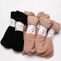 Stockings womens thin non-slip wear-resistant middle tube anti-hook silk spring and summer meat black socks children