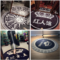 Clothing Shop Round Photo Wearing Clothing Mirror Front Rug Fitting Room Clothing Cloakroom Custom Logo Womens Clothing Shop Name Ground Mat