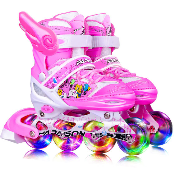 Little champion roller skates children's skates girls beginners 6 to 12 years old boys' skates roller skates
