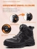 High-grade imported labor insurance shoes for men, high-top, anti-smash, anti-puncture, wear-resistant and safe for construction site work, all-season anti-nail steel toe cap 