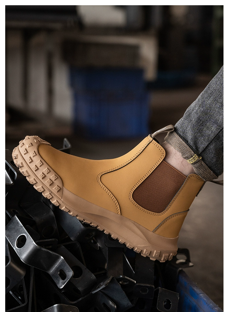 High-end labor protection shoes for men imported from Germany, military industry, anti-smash and anti-puncture, steel toe, welding site waterproof, one-kick high-top