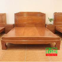 Mahogany furniture big bed pineapple Cornwood new Chinese double bed solid wood combination wedding Queen simple modern queen bed