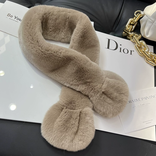 Лебедь, зимний двусторонний утепленный шарф, в корейском стиле