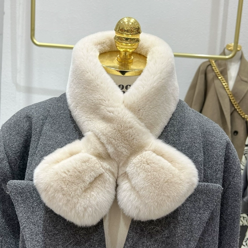 Лебедь, зимний двусторонний утепленный шарф, в корейском стиле