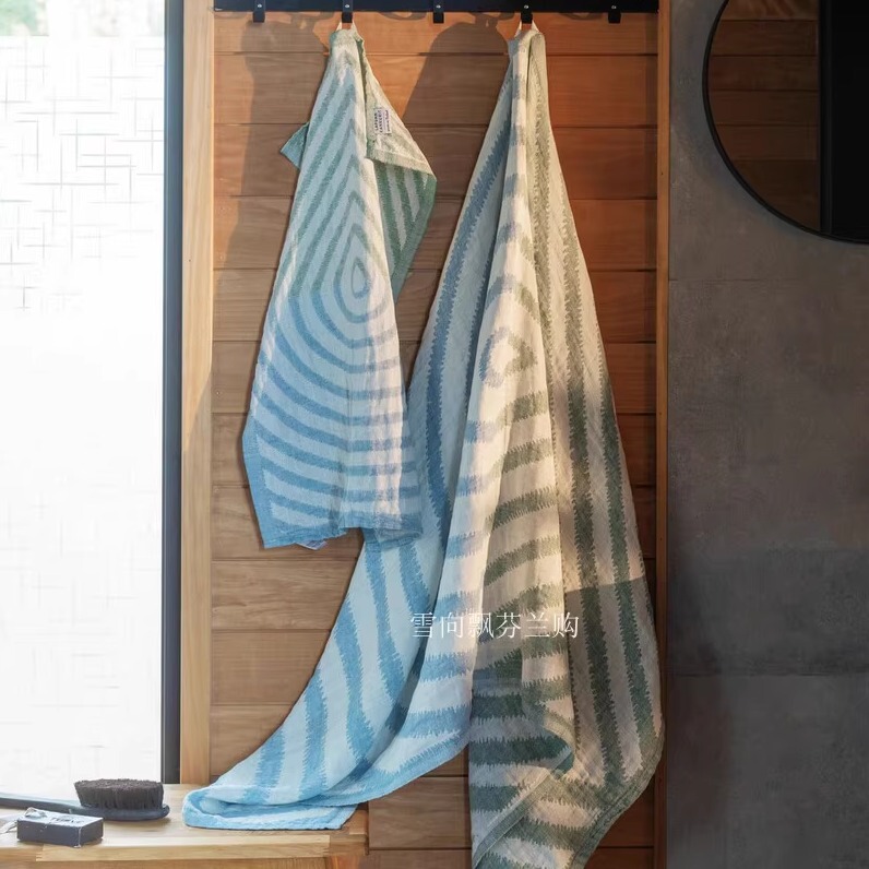 In Stock Lapuan Kankurit Metsalampi Akira Minagawa Forest Pond Blanket Linen Towel Bath Towel