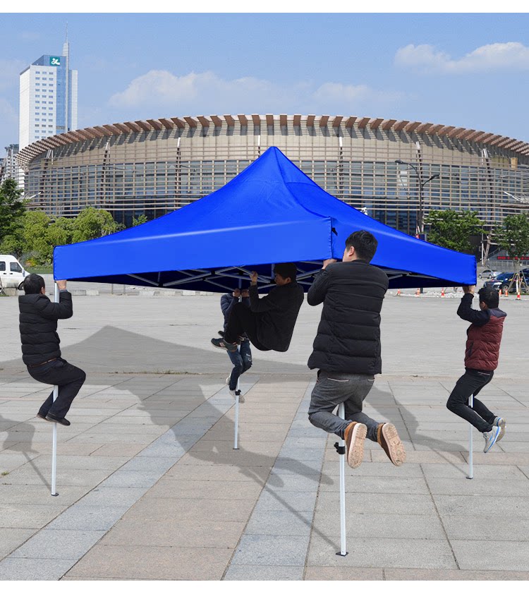 Outdoor Canopy Telescopic Stall Tent Cloth Folding Four-legged Awning Square Rainproof Four-corner Large Umbrella Transparent