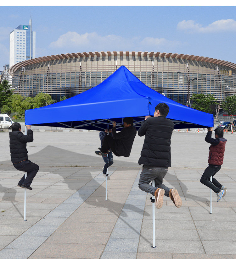Outdoor canopy folding telescopic four-legged shed tent isolation large umbrella stall rainproof square cloth transparent