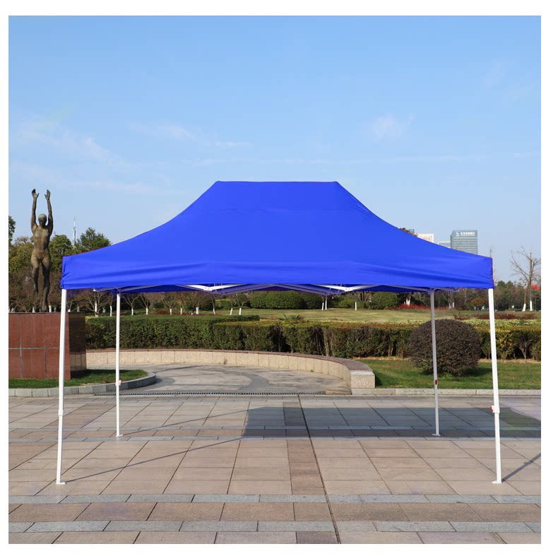 Bold outdoor tent four-legged shed large umbrella stall with anti-canopy four-corner folding retractable anti-canopy shed