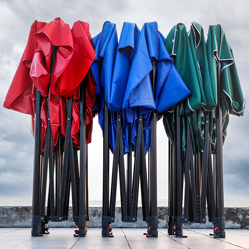 Awning four-legged square corner folding umbrella tent stall commercial canopy outdoor rainproof telescopic shed canopy