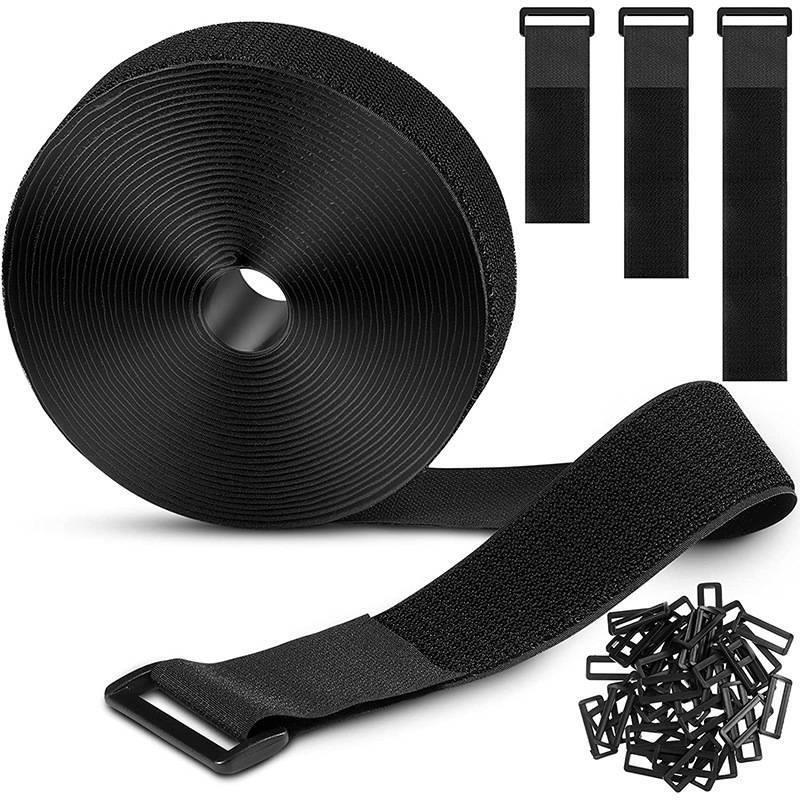 Hook and Loop Fastener Nylon Straps with Buttons, Can Be Rolled and Cut as Needed, Cable Fastening and Binding Straps Hook and Loop Fastener Nylon Straps with Buttons, Can Be Rolled and Cut as Needed, Cable Fastening and Binding Straps