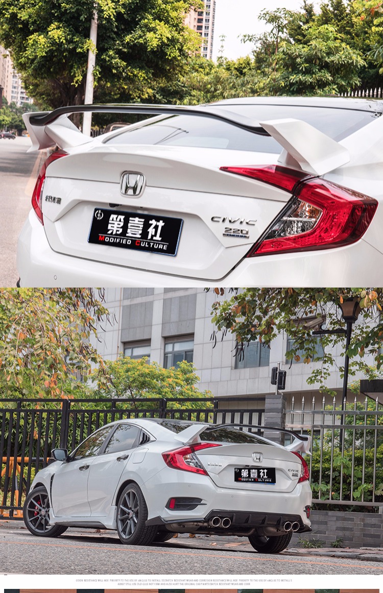 Honda mười thế hệ Civic sửa đổi đuôi 2017 mới Civic đuôi MCX phần tail wing cánh cố định đuôi