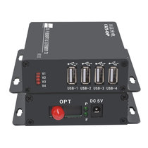 No delay 2 0 USB optical transceiver 4-port USB fiber optic extender camera printer keyboard card reader