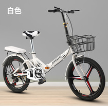 New folding bicycle womens ultra-light portable adult work 22 20 inch shock-absorbing free installation student bicycle