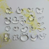 Прозрачное стеклянное украшение для ногтей для маникюра, с драгоценным камнем