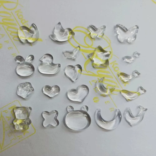 Прозрачное стеклянное украшение для ногтей для маникюра, с драгоценным камнем