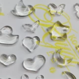 Прозрачное стеклянное украшение для ногтей для маникюра, с драгоценным камнем