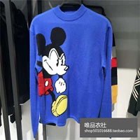P new 2018 Mickey áo len chung áo len động vật hoạt hình áo len màu xanh lỏng áo len dày quần áo nam hàng hiệu