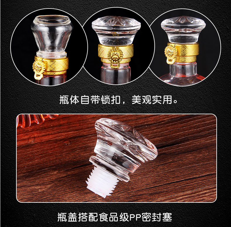 王 Ly rượu vang đỏ chai rượu vang chai rượu tách ly rượu vang chai rỗng lưu trữ rượu đặt nhà - Rượu vang ly rượu whisky cao cấp