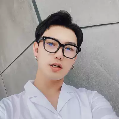 unac black tr90 ultra-light Korean tide classic men's glasses anti-blue radiation with myopia degree glasses