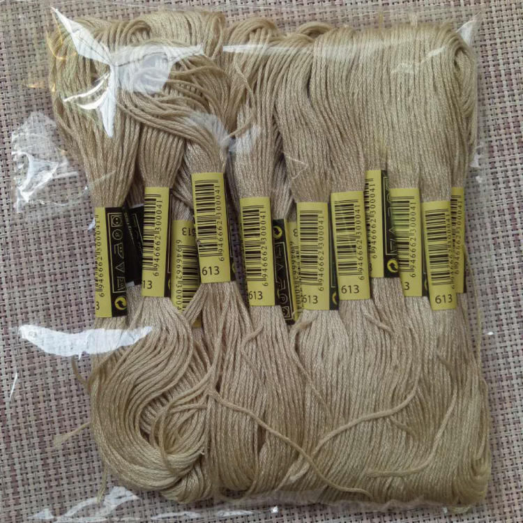 Cross stitch embroidery thread 613 thread number 10 pieces each 8 meters 6 strands re-distribution insole embroidery wool felt cotton thread