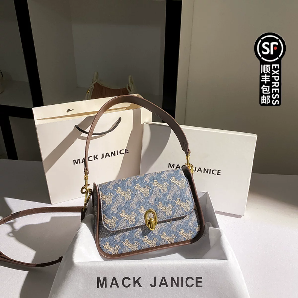 MackJanice Carriage, подмышечная сумка, полусезонная сумка через плечо, стиль высокого класса