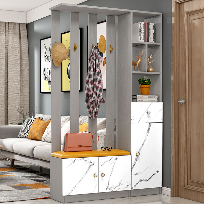 Light luxury entry partition cabinet modern minimalist hall cabinet screen shoe cabinet one small apartment solid wood living room porch cabinet
